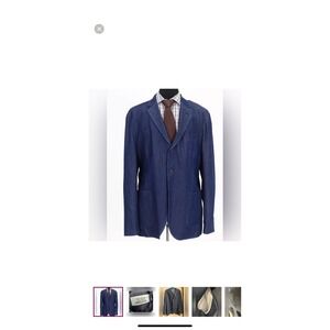 Thomas Dean Denim Blazer  Sz S/P‎ 39R-40R Workwear Business Casual Office Friday